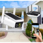 Kit 2 Câmeras de Segurança Externa IP Wifi HD com Energia solar